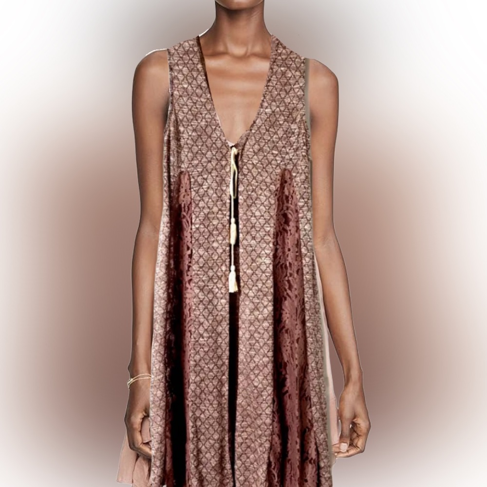 🌺Umgee Women's Open Front Lacy Wrap Long Sweater cardigan w/ tie🌸🌺
